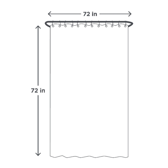 š Radiant Gold Metallic Fabric Shower Curtain NEW - Picture 4 of 5